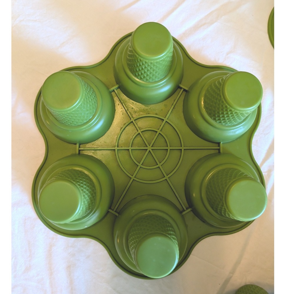 Set of 6 Green Silicone Ice Cream Cone Holder Molds | 36 Total | Dessert Form - Picture 9 of 16